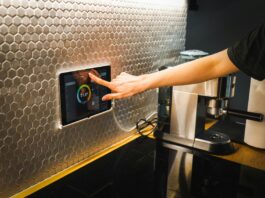 Compact smart home appliances designed for small apartments, showcasing space-saving devices like smart lights, robot vacuums, and voice-controlled gadgets.